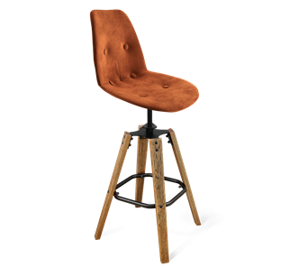 Полубарный стул SHT-ST29-C2 / SHT-S93 (песчаная буря/браш.коричневый/черный муар) в Магадане