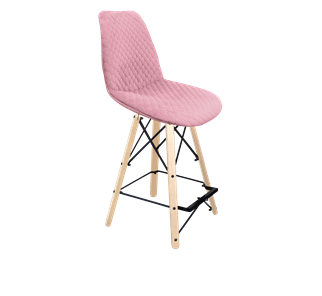Полубарный стул SHT-ST29-С22 / SHT-S80-1 (розовый зефир/прозрачный лак/черный) в Магадане