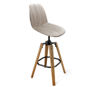 Барный стул SHT-ST29-С22 / SHT-S93 (лунный камень/браш.коричневый/черный муар) в Магадане
