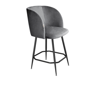 Полубарный стул SHT-ST33 / SHT-S148-1 (угольно-серый/черный муар/золото) в Магадане