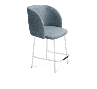 Полубарный стул SHT-ST33 / SHT-S29P-1 (синий лед/хром лак) в Магадане