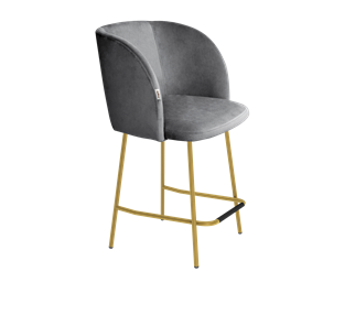 Полубарный стул SHT-ST33 / SHT-S29P-1 (угольно-серый/золото) в Магадане