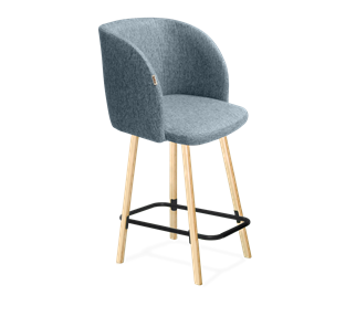 Полубарный стул SHT-ST33 / SHT-S94-1 (синий лед/прозрачный лак/черный муар) в Магадане - предосмотр