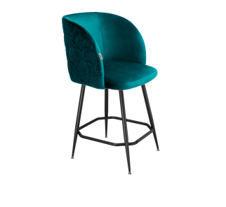 Полубарный стул SHT-ST33-1 / SHT-S148-1 (альпийский бирюзовый/черный муар/золото) в Магадане