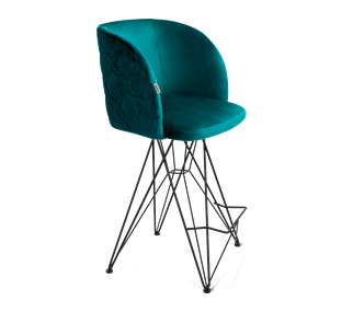 Полубарный стул SHT-ST33-1 / SHT-S66-1 (альпийский бирюзовый/черный муар) в Магадане
