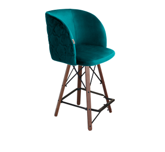 Полубарный стул SHT-ST33-1 / SHT-S80-1 (альпийский бирюзовый/темный орех/черный) в Магадане