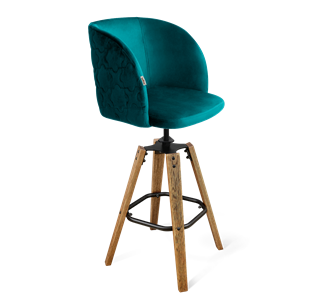 Полубарный стул SHT-ST33-1 / SHT-S93 (альпийский бирюзовый/браш.коричневый/черный муар) в Магадане