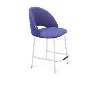 Полубарный стул SHT-ST34 / SHT-S29P-1 (синий мираж/хром лак) в Магадане