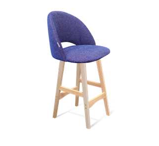 Полубарный стул SHT-ST34 / SHT-S65-1 (синий мираж/прозрачный лак) в Магадане