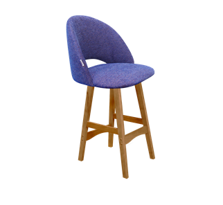Полубарный стул SHT-ST34 / SHT-S65-1 (синий мираж/светлый орех) в Магадане