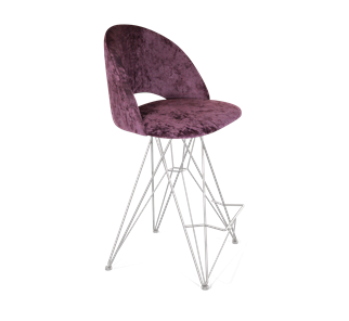 Полубарный стул SHT-ST34 / SHT-S66-1 (вишневый джем/хром лак) в Магадане