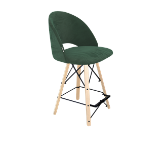 Полубарный стул SHT-ST34 / SHT-S80-1 (лиственно-зеленый/прозрачный лак/черный) в Магадане