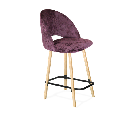 Полубарный стул SHT-ST34 / SHT-S94-1 (вишневый джем/прозрачный лак/черный муар) в Магадане - изображение