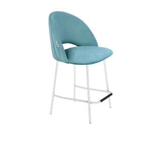 Полубарный стул SHT-ST34-1 / SHT-S29P-1 (голубая пастель/белый муар) в Магадане