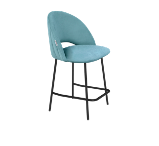Полубарный стул SHT-ST34-1 / SHT-S29P-1 (голубая пастель/черный муар) в Магадане
