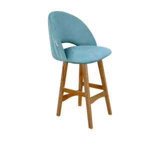 Полубарный стул SHT-ST34-1 / SHT-S65-1 (голубая пастель/светлый орех) в Магадане