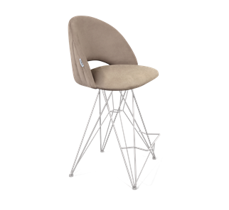 Полубарный стул SHT-ST34-1 / SHT-S66-1 (латте/хром лак) в Магадане