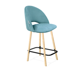 Полубарный стул SHT-ST34-1 / SHT-S94-1 (голубая пастель/прозрачный лак/черный муар) в Магадане