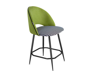 Полубарный стул SHT-ST34-3 / SHT-S148-1 (оливковый/гусиная лапка/черный муар) в Магадане