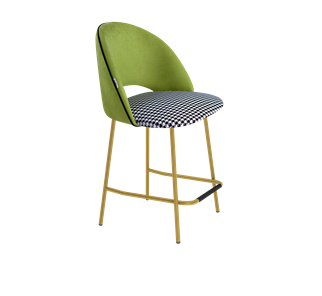 Полубарный стул SHT-ST34-3 / SHT-S29P-1 (оливковый/гусиная лапка/золото) в Магадане