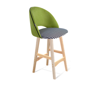 Полубарный стул SHT-ST34-3 / SHT-S65-1 (оливковый/гусиная лапка/прозрачный лак) в Магадане - предосмотр