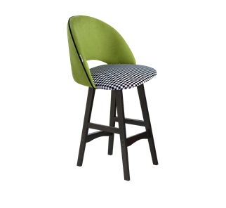 Полубарный стул SHT-ST34-3 / SHT-S65-1 (оливковый/гусиная лапка/венге) в Магадане