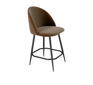 Полубарный стул SHT-ST35 / SHT-S148-1 (кофейный ликер/черный муар) в Магадане