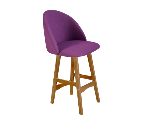 Полубарный стул SHT-ST35 / SHT-S65-1 (ягодное варенье/светлый орех) в Магадане - изображение
