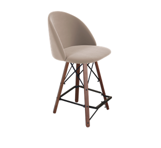 Полубарный стул SHT-ST35 / SHT-S80-1 (латте/темный орех/черный) в Магадане