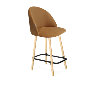 Полубарный стул SHT-ST35 / SHT-S94-1 (горчичный/прозрачный лак/черный муар) в Магадане - предосмотр