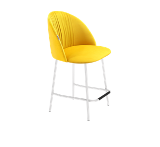 Полубарный стул SHT-ST35-1 / SHT-S29P-1 (имперский жёлтый/белый муар) в Магадане