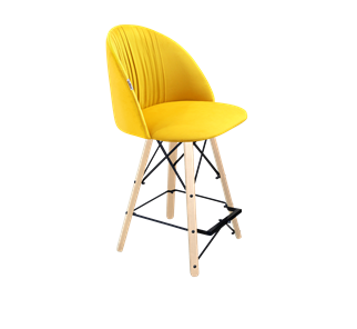 Полубарный стул SHT-ST35-1 / SHT-S80-1 (имперский жёлтый/прозрачный лак/черный) в Магадане