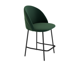 Полубарный стул SHT-ST35-2 / SHT-S29P-1 (лиственно-зеленый/черный муар) в Магадане
