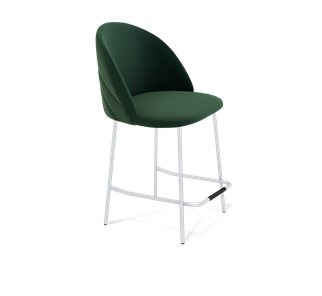 Полубарный стул SHT-ST35-2 / SHT-S29P-1 (лиственно-зеленый/хром лак) в Магадане