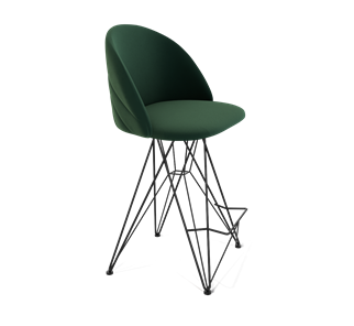 Полубарный стул SHT-ST35-2 / SHT-S66-1 (лиственно-зеленый/черный муар) в Магадане
