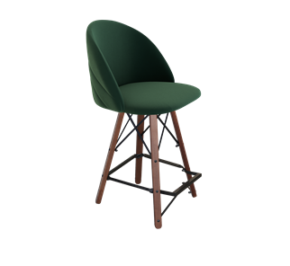 Полубарный стул SHT-ST35-2 / SHT-S80-1 (лиственно-зеленый/темный орех/черный) в Магадане