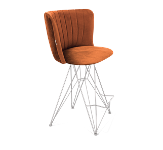 Полубарный стул SHT-ST36-1 / SHT-S66-1 (песчаная буря/хром лак) в Магадане