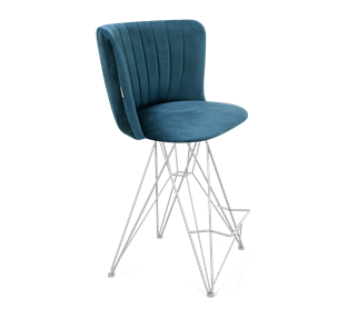 Полубарный стул SHT-ST36-1 / SHT-S66-1 (тихий океан/хром лак) в Магадане