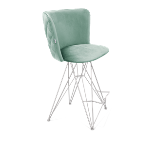 Полубарный стул SHT-ST36-3 / SHT-S66-1 (нежная мята/хром лак) в Магадане