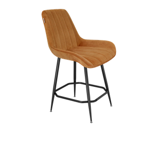 Полубарный стул SHT-ST37 / SHT-S148-1 (горчичный/черный муар) в Магадане