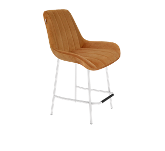 Полубарный стул SHT-ST37 / SHT-S29P-1 (горчичный/белый муар) в Магадане