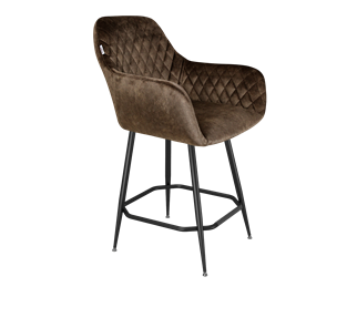Полубарный стул SHT-ST38 / SHT-S148-1 (кофейный трюфель/черный муар) в Магадане