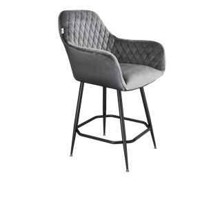 Полубарный стул SHT-ST38 / SHT-S148-1 (угольно-серый/черный муар) в Магадане