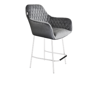 Полубарный стул SHT-ST38 / SHT-S29P-1 (угольно-серый/белый муар) в Магадане