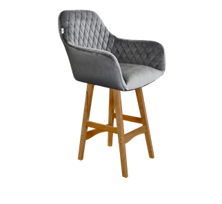 Полубарный стул SHT-ST38 / SHT-S65-1 (угольно-серый/светлый орех) в Магадане