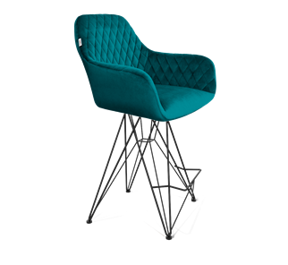 Полубарный стул SHT-ST38 / SHT-S66-1 (альпийский бирюзовый/черный муар) в Магадане