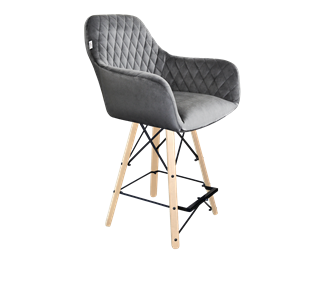 Полубарный стул SHT-ST38 / SHT-S80-1 (угольно-серый/прозрачный лак/черный) в Магадане