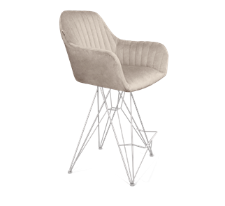 Полубарный стул SHT-ST38-1 / SHT-S66-1 (лунный мрамор/хром лак) в Магадане