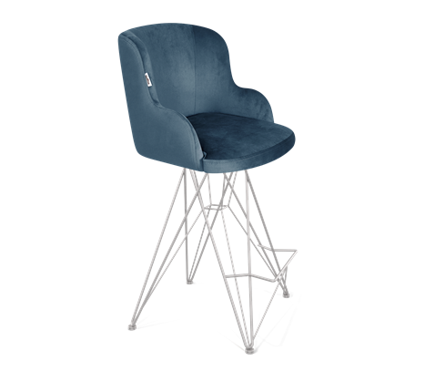 Полубарный стул SHT-ST39 / SHT-S66-1 (тихий океан/хром лак) в Магадане - изображение