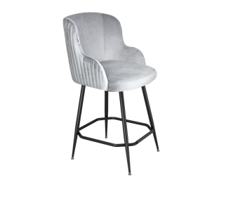Полубарный стул SHT-ST39-1 / SHT-S148-1 (серое облако/черный муар) в Магадане